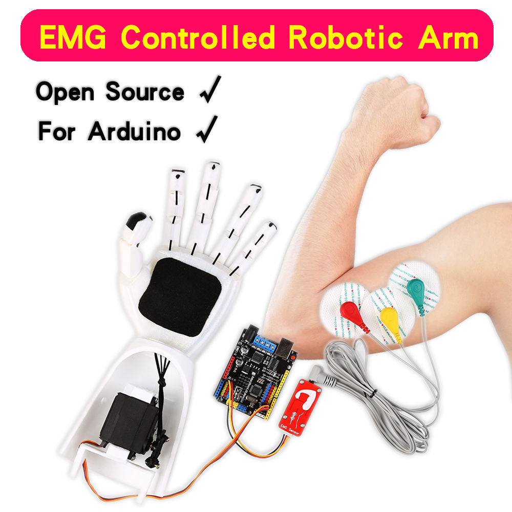 Science Project - EMG Sensor Robotic Arm Electrical Muscle