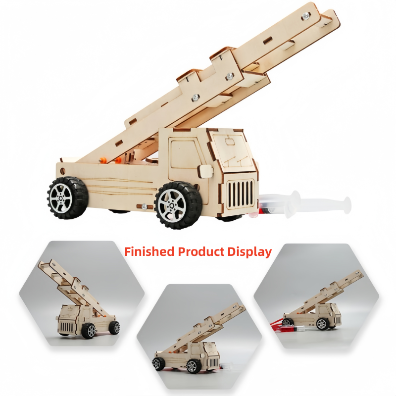Science Diy Model - DIY Wood Ladder Fire Truck Model