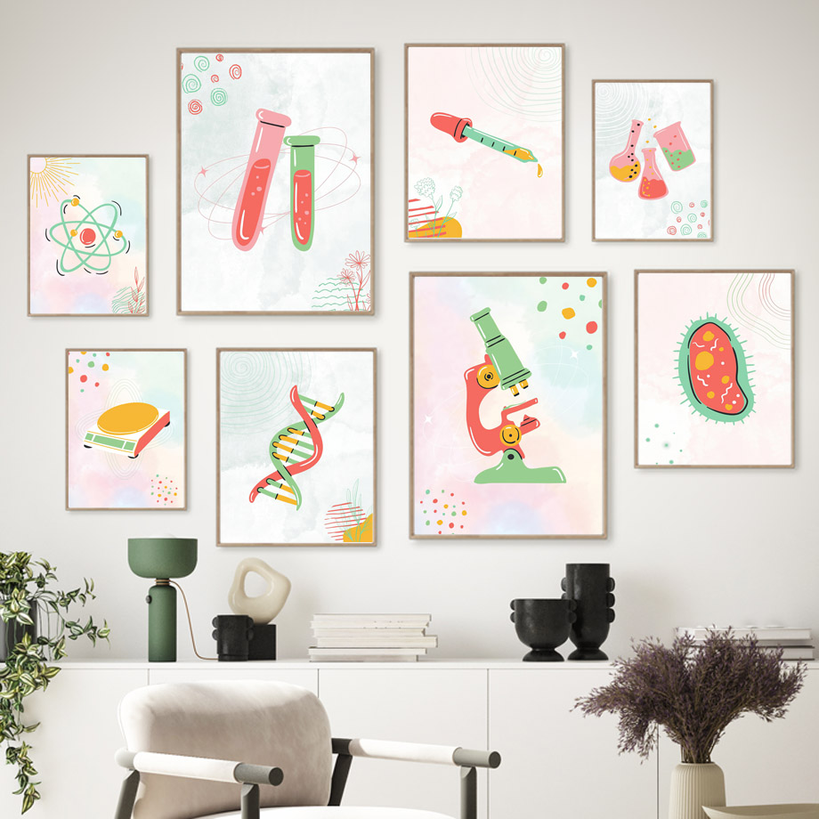 1pc frameless Canvas Painting  - огляд і ціна Science Nursery