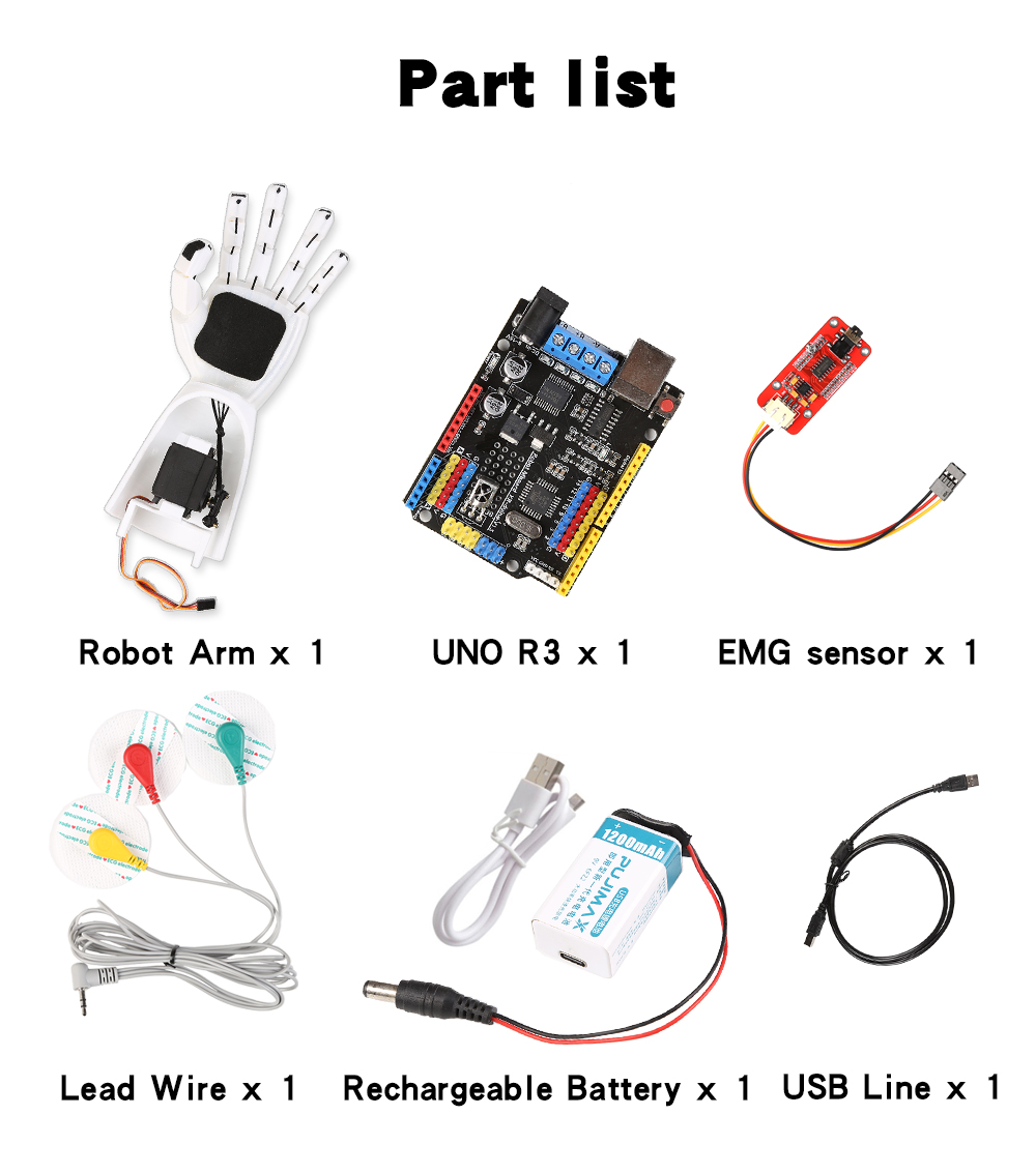EMG Sensor Robotic Arm Electri - огляд і ціна Science Project