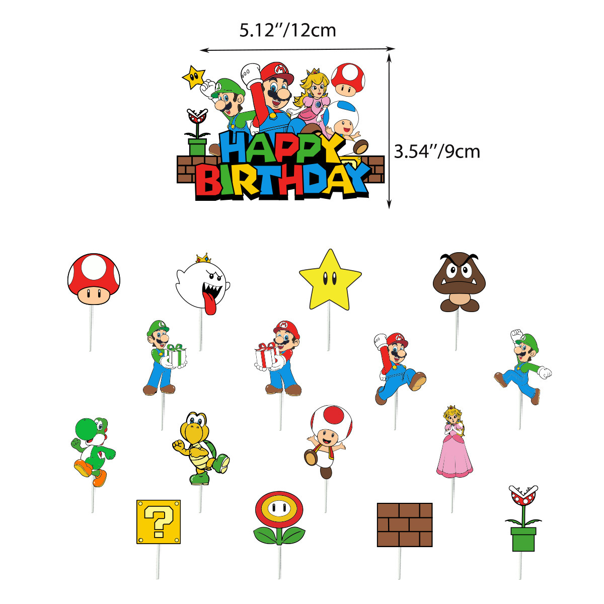 Balloon Mary Mario Cake Flag F - огляд і ціна Science Of Happiness