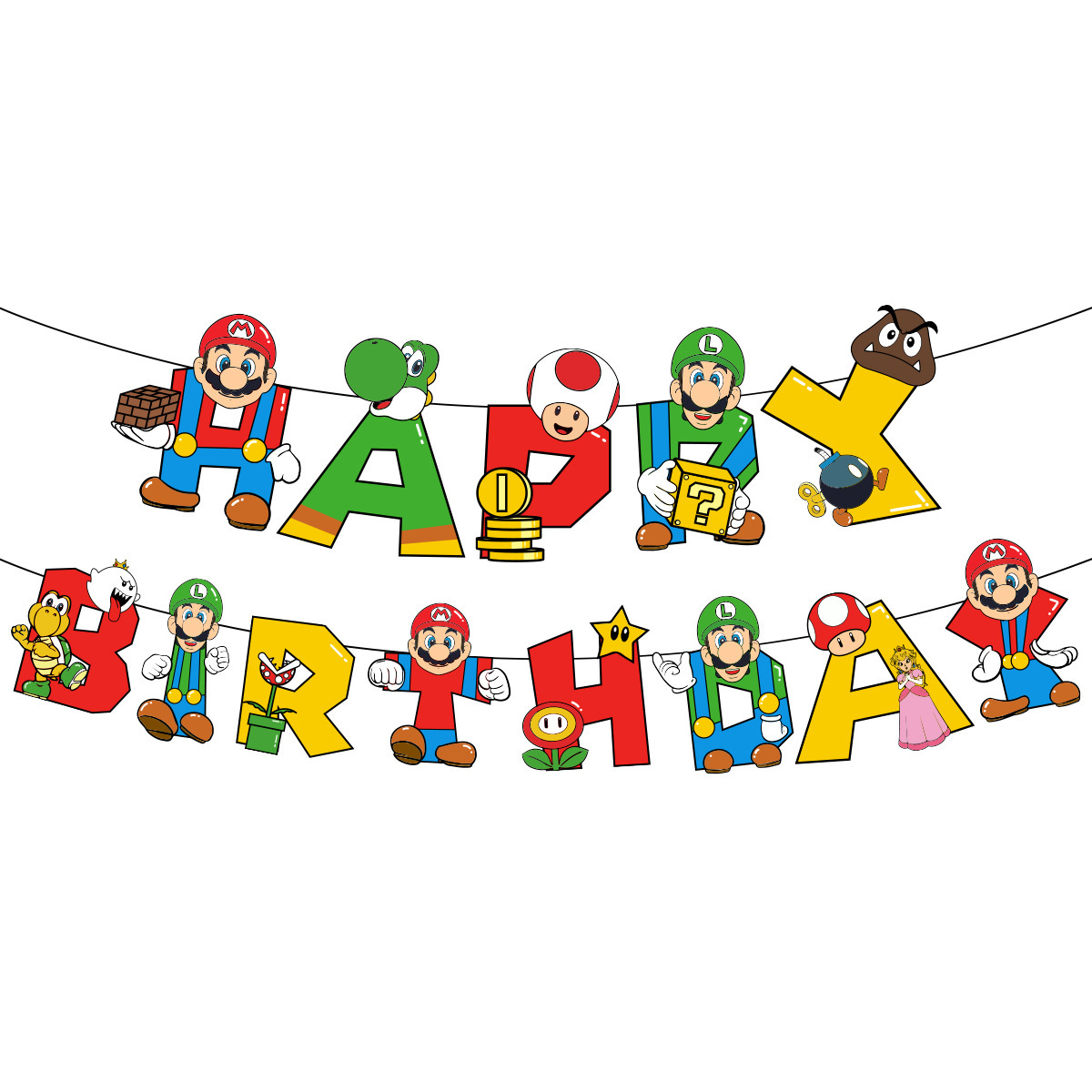 Balloon Mary Mario Cake Flag F - огляд і ціна Science Of Happiness