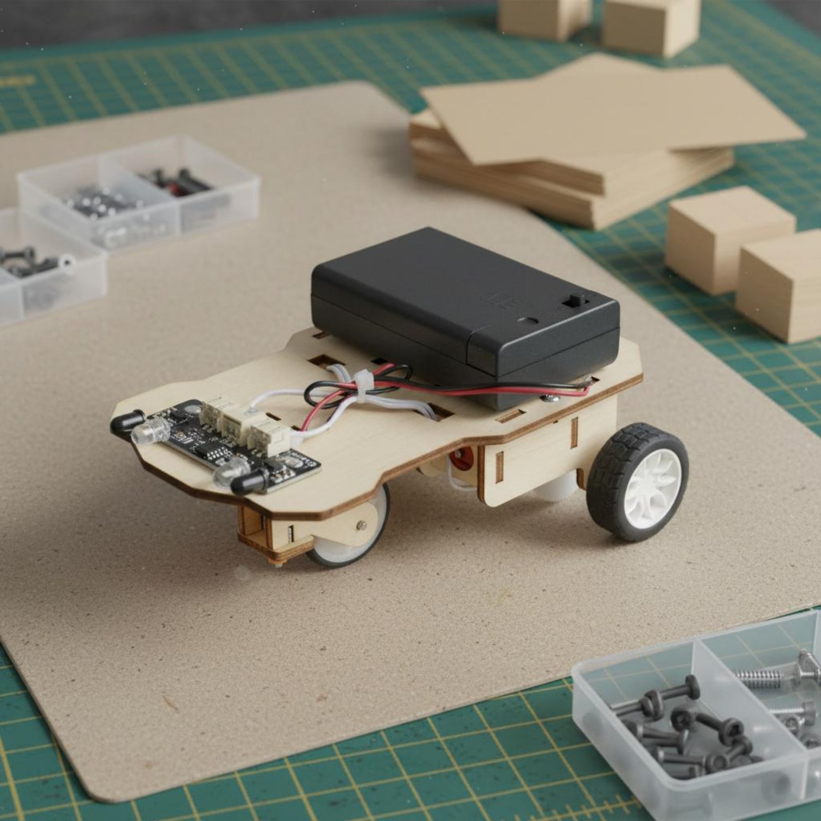 Wooden Intelligent Vehicle Kit - огляд і ціна Science Robotics